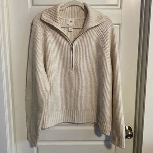 H&M Knit 1/4 Zip Pullover Sweater